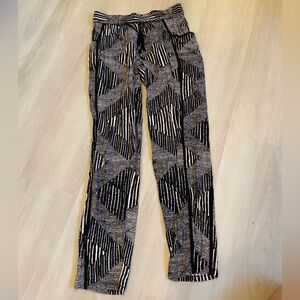 Anthropologie printed flowy tapered pants